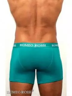 Элегантные боксеры из дышащего материала бирюзового цвета Romeo Rossi RTRR7001-07